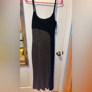 Scott McClintock Black and Brown Asymmetrical Skirt